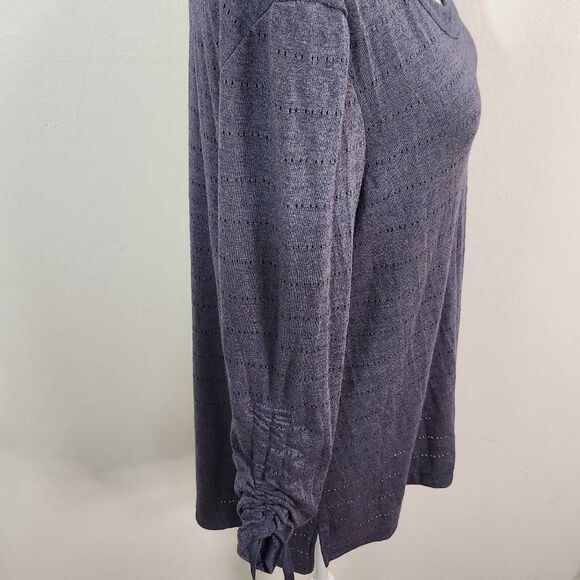 Life Style Navy T-Shirt NWT Size Small Long Sleeve Navy Tee - Picture 4 of 10